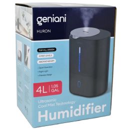6 Bulk Black Ultrasonic Cool Mist Humidifier For Bedroom, Large Rooms, Home - Easy Fill & Clean Humidifier W/auto ShuT-Off, 40h Runtime - Geniani
