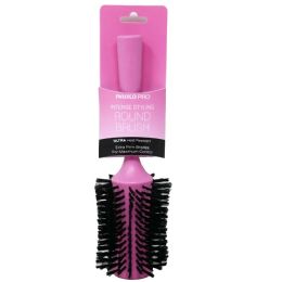 48 Bulk Large Hot Pink Round Brush Swissco