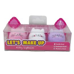 72 Bulk 3pc Kitty Lip Balm