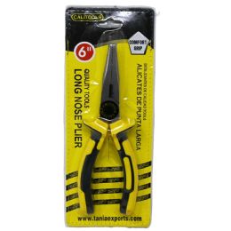 45 Bulk 6" Long Nose Plier With Comfort Grip