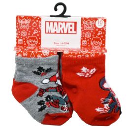 60 Bulk 10pk 6-12m Spiderman Spidermas Qrt Socks