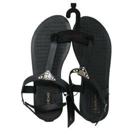 18 Bulk Bebe Black Womens Pcu Wriangle Logo Plate 4-Asst Size