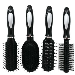72 Bulk 4 Asst Travel Brush Black