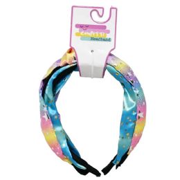 24 Bulk 2pc Metallic Headband Set Confetti
