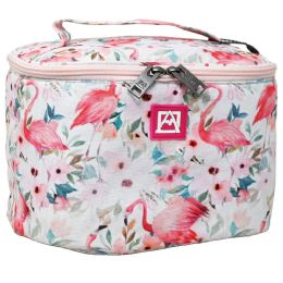 24 Bulk Flamingo Print Train Case Avalanche