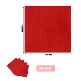 72 Bulk 20pc PC Red Napkins