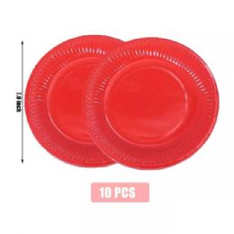 72 Bulk 10pc 7 Inch Red Plates