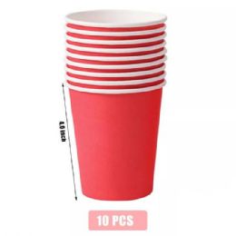 72 Bulk 10pc Red Paper Cup