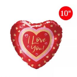 72 Bulk 10 Inch I Love You Foil Balloon