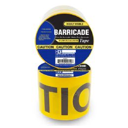 48 Bulk 3-inch X 100' Yellow Caution Barricade Tape