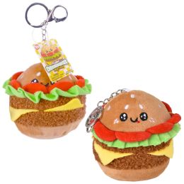144 Bulk 4-inch Plush Cheeseburger Clip on