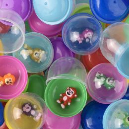 250 Bulk 1" Mini Asst Color Monkey Figurines In 2" Capsule 250ct