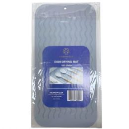 20 Bulk Dish Drying Mat 100% Silicone 12" X 6" In Gray Color