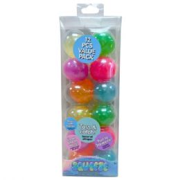 12 Bulk Expressions 12 Count Glitter Squeeze Ball Fidget Toys