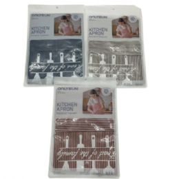 24 Bulk Assorted Waterproof Solid Color Kitchen Apron With Pockets