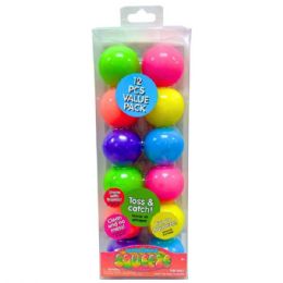 12 Bulk Expressions 12 Count Rainbow Squeeze Ball Fidget Toys