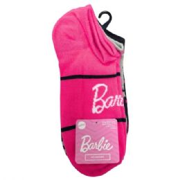12 Bulk 5 Pack Barbie No Show Striped Ladies Socks