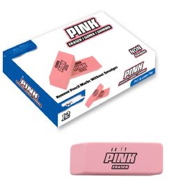 48 Bulk Pink Bevel Eraser (12/box)