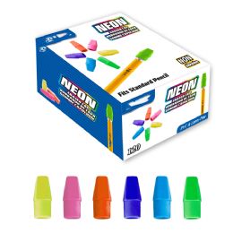 48 Bulk Neon Eraser Cap (120/box)