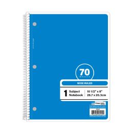 48 Bulk W/r 70 Ct. 1-Subject Blue Spiral Notebook