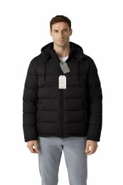 12 Bulk Yacht & Smith Warm Down Insulated Mens Hooded Winter Jacket Assorted Sizes S-Xl Black