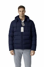 12 Bulk Yacht & Smith Warm Down Insulated Mens Hooded Winter Jacket Assorted Sizes S-Xl Navy