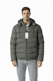 12 Bulk Yacht & Smith Warm Down Insulated Mens Hooded Winter Jacket Assorted Sizes S-xl Olive Gray