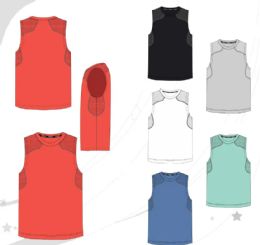 72 Bulk Mens Sleeveless Performance Top M-2x