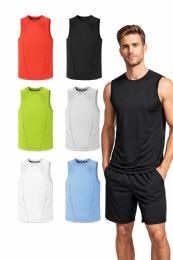 72 Bulk Mens Sleeveless Performance Top S-xl