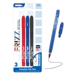 144 Bulk Frizz Assorted Color Erasable Gel Pen (3/pack)
