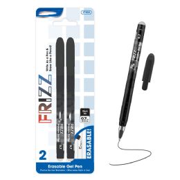 144 Bulk Frizz Black Erasable Gel Pen (2/pack)