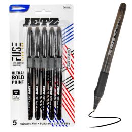 24 Bulk Jetz 1.4 mm Tip Black FUSE Tech Ink Pen with Cushion Grip