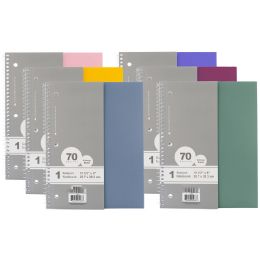 24 Bulk C/r 70 Ct. 1-Subject Morandi Poly Cover Spiral Notebook