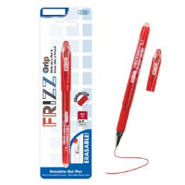 24 Bulk Frizz Red Erasable Gel Pen with Grip