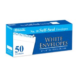24 Bulk #10 SelF-Seal White Envelopes (50/pc)