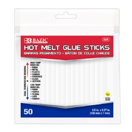 12 Bulk 3.9" X 0.27" Dual Temp. Mini Hot Melt Glue Sticks (50/bag)