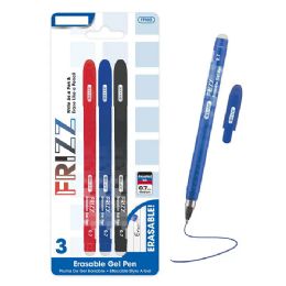 12 Bulk Frizz Assorted Color Erasable Gel Pen 3-Pack