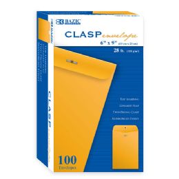 10 Bulk 6-inch X 9-inch Clasp Envelope (100/box)