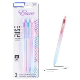 24 Bulk Elara FUSE Tech Ink Retractable Pen 3-Pack