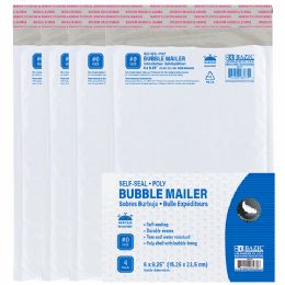 48 Bulk 6-inch X 9.25-inch (#0) Poly Bubble Mailer (4/pc)