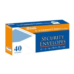 48 Bulk #10 Security Envelopes W/ Gummed Closure (40/pc)