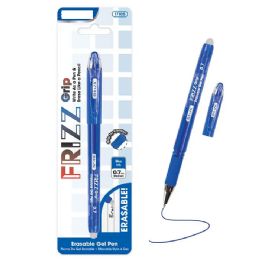 24 Bulk Frizz Blue Erasable Gel Pen with Grip