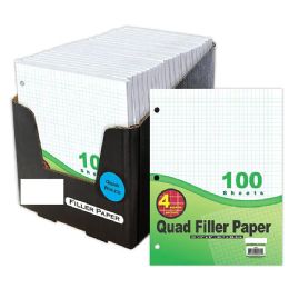 36 Bulk 100-Count 4-1-inch QuaD-Ruled Filler Paper