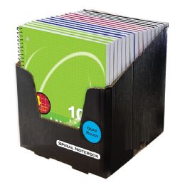 24 Bulk 100-Count QuaD-Ruled 4-1-inch Spiral Notebook