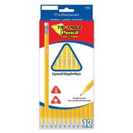 24 Bulk #2 Triangle Yellow Pencil 12-Pack