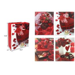 144 Bulk 10.2"x12.6"x4.7" Valentine Day Gift Bag