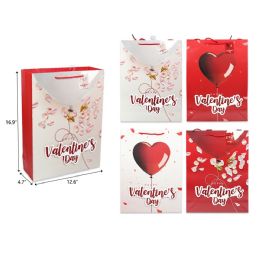 72 Bulk 12.6"x16.9"x4.7" Valentine Day Gift Bag