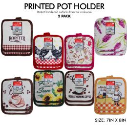 72 Bulk 2 Pcs Set Printed Pot Holder