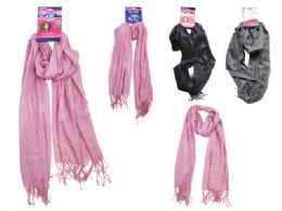 24 Bulk Scarf (black, Pink, Gray)
