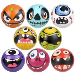 72 Bulk 4" Foam Monster Ball Assortment 24ct